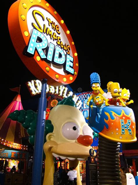 The Simpsons Ride at Universal Studios Hollywood Editorial Image ...