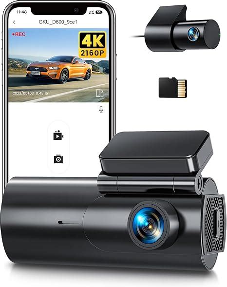 Gku Dashcam C Mara Coche K K Doble Wifi Dash Cam Coche Con Tarjeta