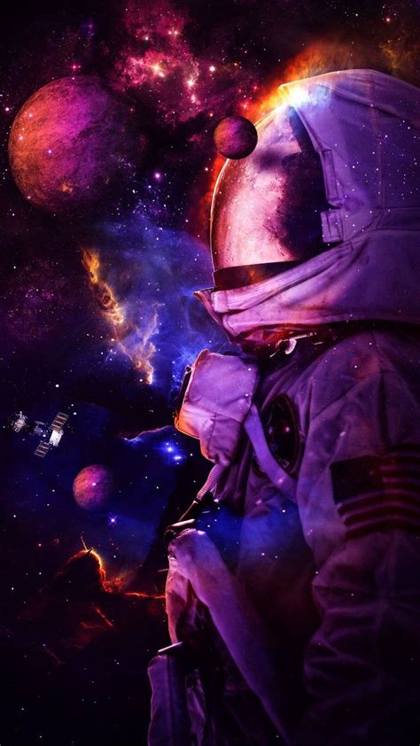 Wallpaper astronauta Pintura del espacio Ilustración del espacio