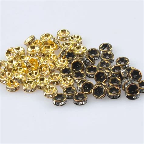 AAA Golden Color Crystal Rhinestone Rondelle Spacer Beads For Jewelry