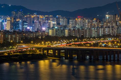 Night View Bridge River Free Photo On Pixabay Pixabay