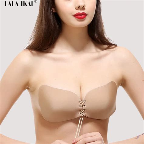 2017 Sexy Invisible Bra U Plunge Lace Up Party Backless Strapless Bra