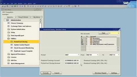 SAP Business One How To Closing The Fiscal Year YouTube
