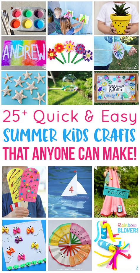 Easy Summer Kids Crafts That Anyone Can Make Happiness Is Homemade