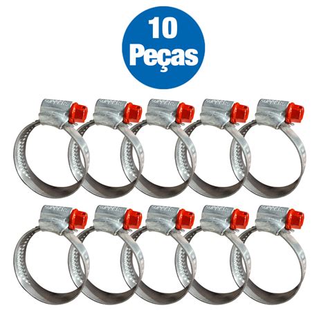 Abraçadeira Aço Carbono Rosca Sem Fim 14x22mm 10 unidades Suprens