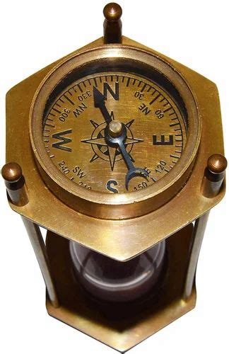 Antique Brass Sand Timer With Compass At Rs 350 Piece Sand Hourglass