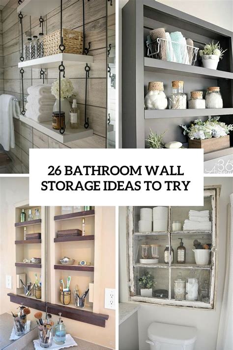 26 SImple Bathroom Wall Storage Ideas Shelterness Bathroom Wall