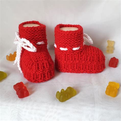 Strickanleitung Babyschuhe Booties Sohlenlänge ca 9 5 cm