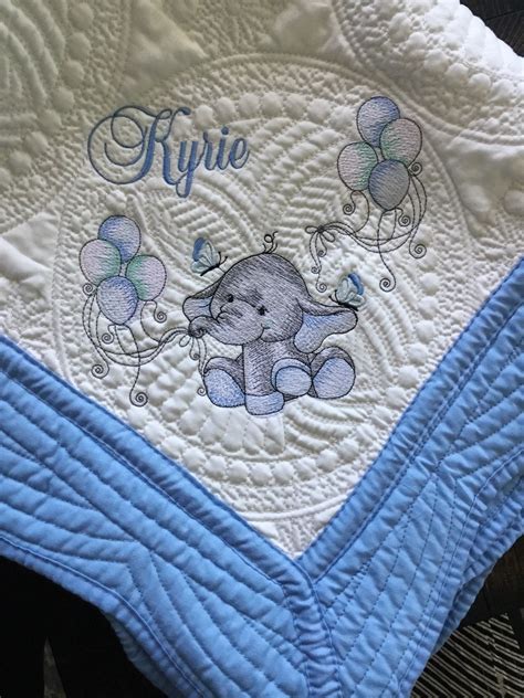 Heirloom Baby Boy Quilt Makes A Treasured T Baby Quilt Elephant