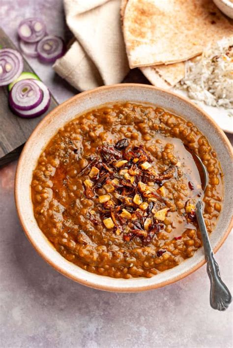 Whole Masoor Dal Kali Dal Instant Pot Brown Lentil Curry