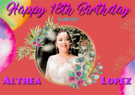 Birthday Tarpaulin Template Postermywall