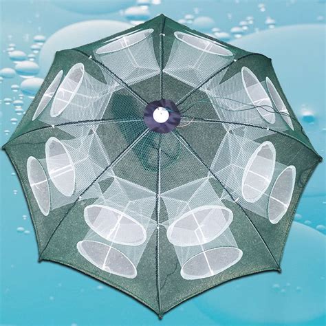 Fairnull Holes Automatic Fishing Net Shrimp Cage Nylon Mesh