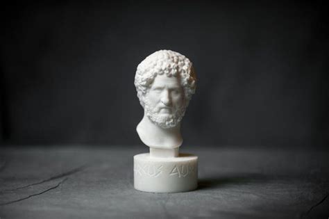 Marble Bust Of Marcus Aurelius Carved Marble Statue Figurine Etsy