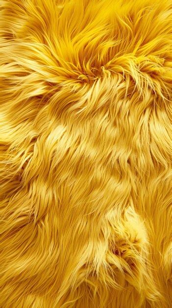 Premium Photo Yellow Decorative Fur Background