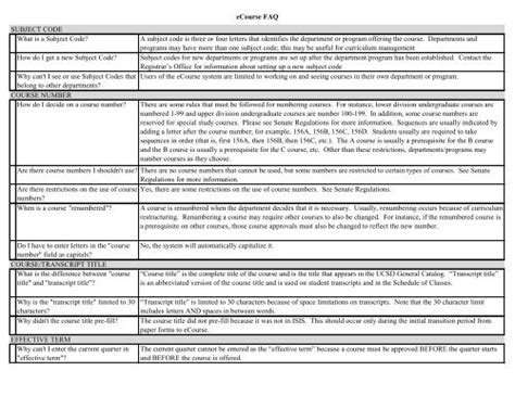 Subject Code What Is A Subject Code Registrars Office