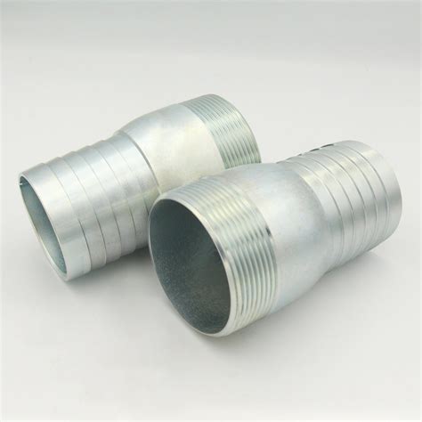 Galvanized Carbon Steel Hose Nipples Weld Tube Connector Male Thread