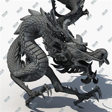 中国龙dragon 3d打印模型下载 3d工场 3dworkscn