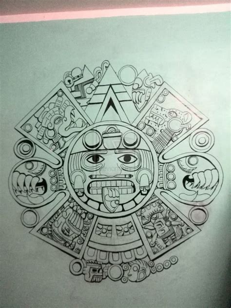 Aztec Calendar Drawing At Getdrawings Free Download