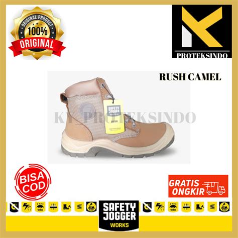 Sepatu Safety Jogger Rush Camel Sepatu Kerja Sepatu Pelindung Sepatu