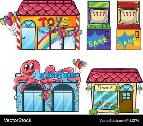 Different Stores Royalty Free Vector Image Vectorstock