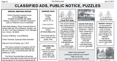 Classified Ad LARGE