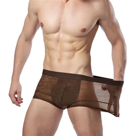 Transparent Boxer Männer Unterwäsche Sexy Marke Boxer Shorts Mann Marke