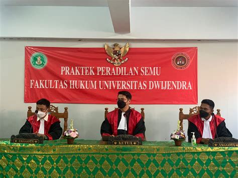 Kegiatan Praktik Peradilan Semu Fakultas Hukum Dwijendra University