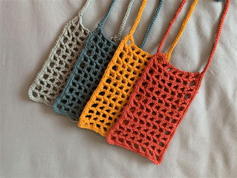 Ancyra Colourful Crochet Phone Bag Handmade Phone Cover Case Etsy