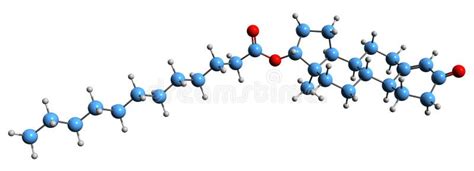 D Image Of Nandrolone Laurate Skeletal Formula Stock Illustration