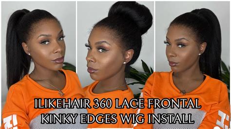 Wig Looks Detailed Lace Kinky Edges Wig Install Bald Cap