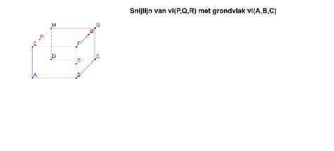 Snijlijn Van Twee Vlakken Vrije Oefening 4 GeoGebra