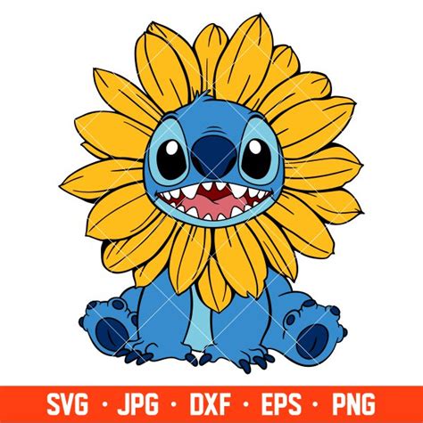 Stitch Sunflower Svg Free Svg Daily Freebies Svg Cricut Inspire