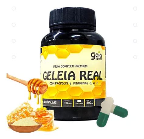 Suplemento en geleia real em cápsulas digestivas liofilizada vitamina