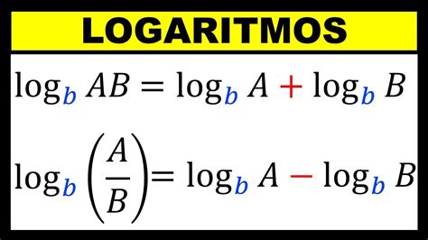 LOGARITMOS Suma Y Resta De Logaritmos Con Igual Base Log De Un