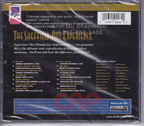 Cd The Sheffield Jazz Experience Sheffield Lab Capmusic