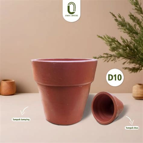 Jual Pot Gerabah Terracotta D10 STD Pot Tanaman Pot Tanah Liat