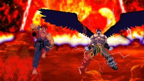 Ruthless Evil Ryu Vs Devil Jin Crossover Epic Intense Fight Street