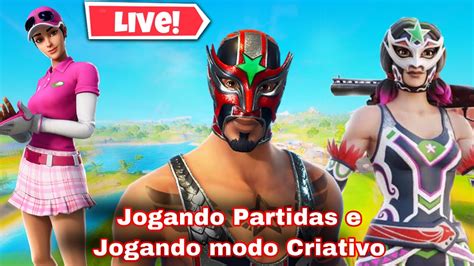 Fortnite JOGANDO UMAS PARTIDAS E Jogando Modo Criativo 45 YouTube