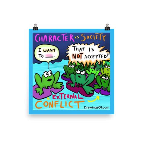 Conflict Poster: Character vs. Society - Drawings Of...