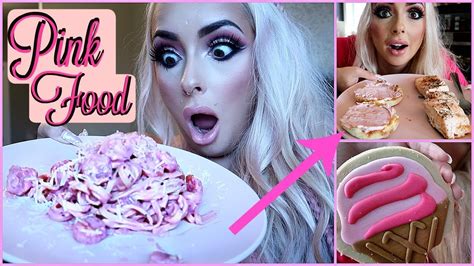 I Only Ate Pink Food For 24 Hours Challenge Youtube