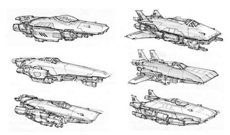 Lots of spaceship sketches on Alex's Artstation page. Keywords: 2d sci ...