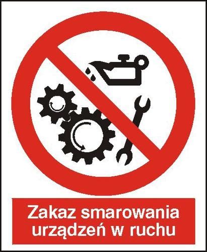 Eg Tablice Zakaz Smarowania Urz Dze Eg System Sklep