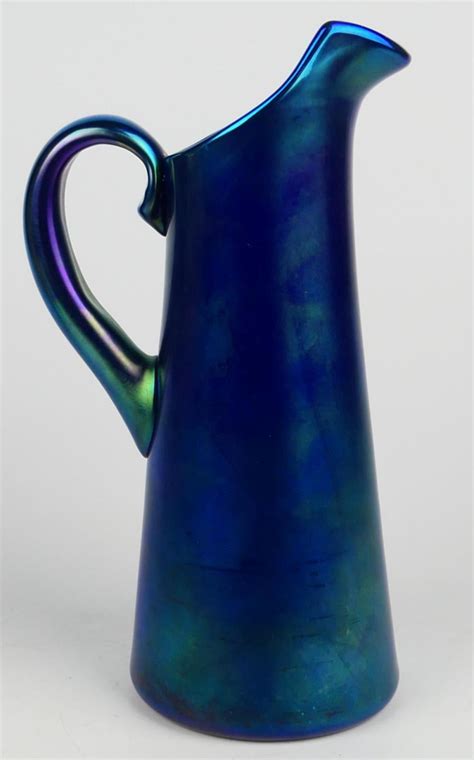 Sold At Auction Antique Louis Comfort Tiffany Blue Favrile Pitcher