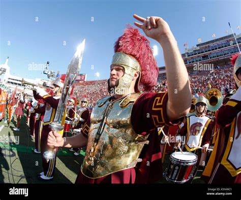 September 09 2017 Usc Trojans Mascot Tommy Trojan In Action Before The