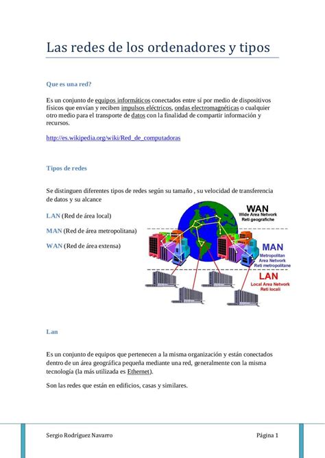 Las Redes De Los Ordenadores Y Tipos Por Alumno Caja Pdf