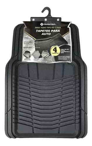 Tapetes Para Auto Member S Mark De Hule Color Negro 4 Pzas