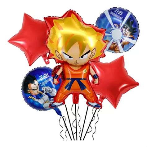 Set Globos Met Licos Dragon Ball Goku Para Aire O Helio Cuotas Sin