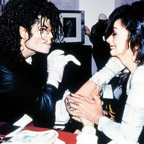 Michael Jackson Giving Tatiana Thumbtzen Brain 1987 Stable Diffusion