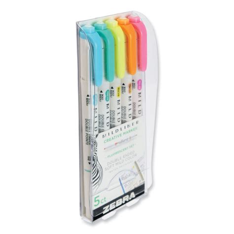 Zebra® Mildliner Double Ended Highlighter Assorted Ink Colors Bold