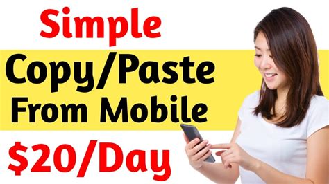 Simple Copy Paste From Mobile Earn Per Day Copy Paste Work